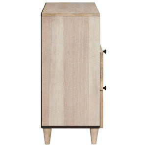 vidaXL Comodino Beige 50 x 33 x 60 cm legno massello di mango
