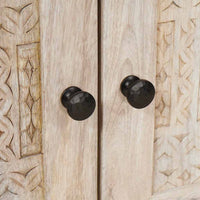 Comodino Beige 50 x 33 x 60 cm legno massello di mango 4018127