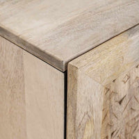 vidaXL Mobile da Bagno Bianco 62 x 33 x 58 cm Legno Massiccio Mango