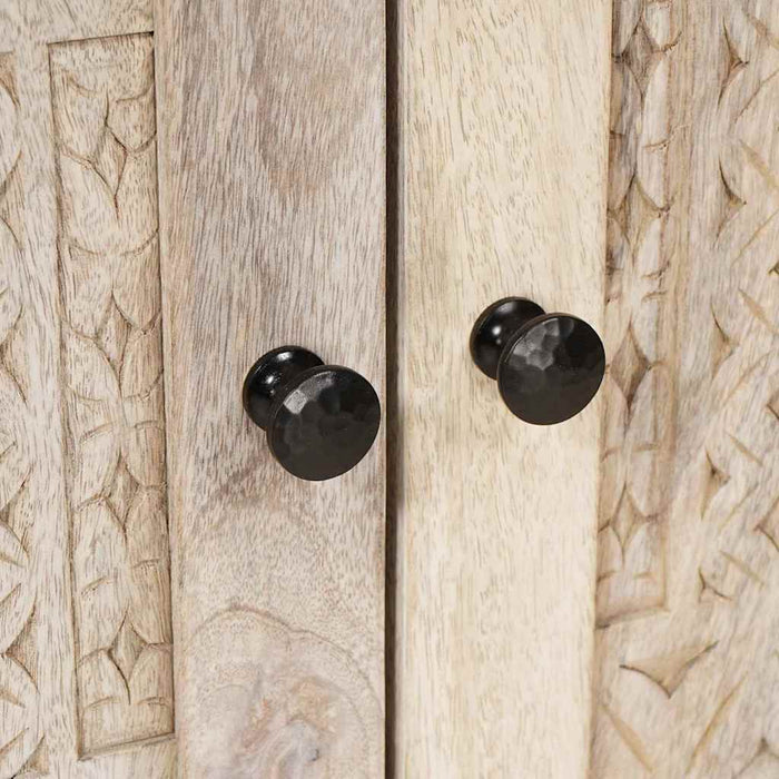 vidaXL Mobile da Bagno Bianco 62 x 33 x 58 cm Legno Massiccio Mango