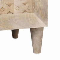 vidaXL Mobile da Bagno Bianco 62 x 33 x 58 cm Legno Massiccio Mango