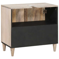 vidaXL Mobile da Bagno Bianco 62 x 33 x 58 cm Legno Massiccio Mango