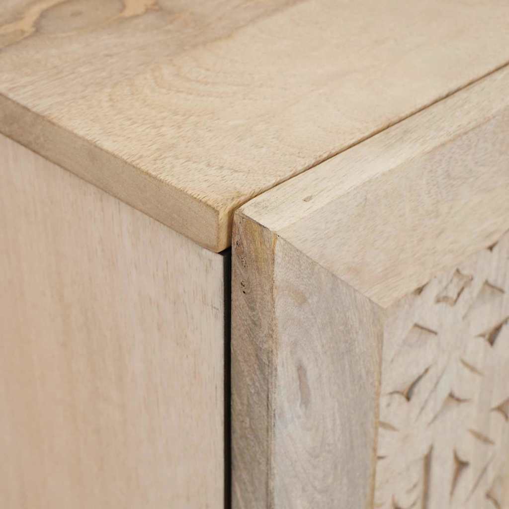 Mobile da Bagno Bianco 38 x 33.5 x 160 cm Legno Massiccio Mango 4018136