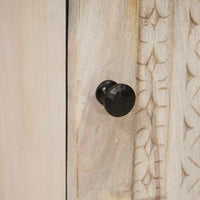 vidaXL Mobile da Bagno Bianco 38 x 33.5 x 160 cm Legno Massiccio Mango