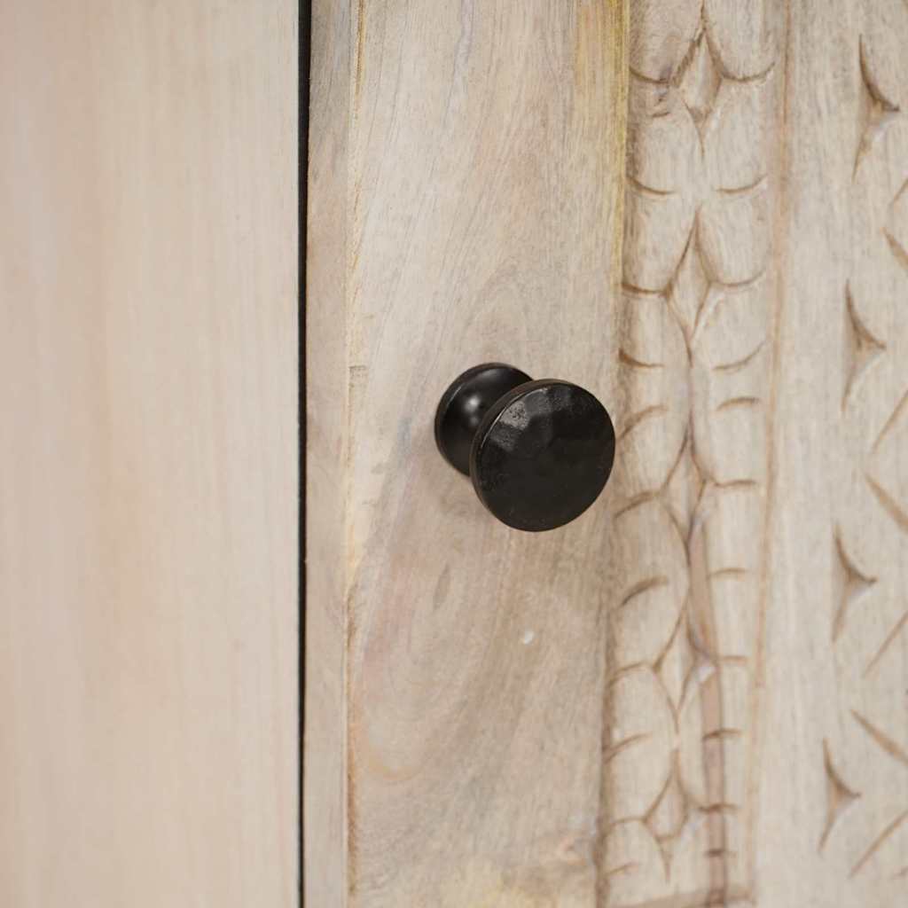 Mobile da Bagno Bianco 38 x 33.5 x 160 cm Legno Massiccio Mango 4018136