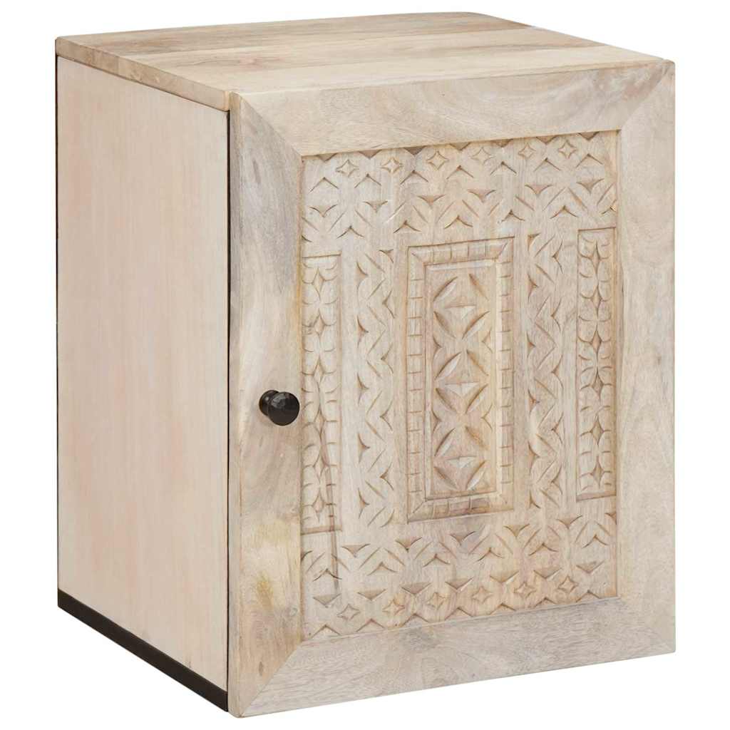 Mobile da Bagno Bianco 38 x 33.5 x 160 cm Legno Massiccio Mango 4018136