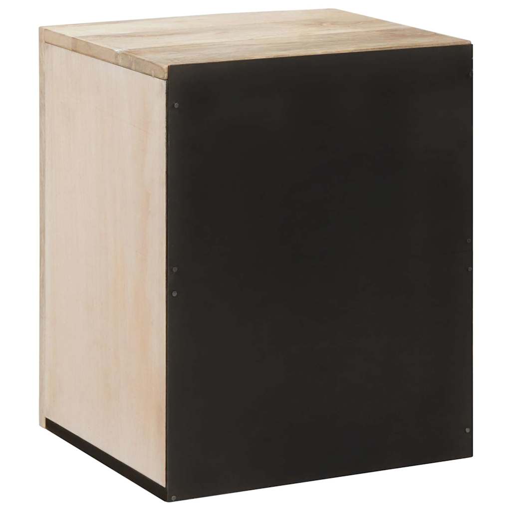 Mobile da Bagno Bianco 38 x 33.5 x 160 cm Legno Massiccio Mango 4018136