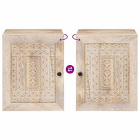 vidaXL Mobile da Bagno Bianco 38 x 33.5 x 160 cm Legno Massiccio Mango