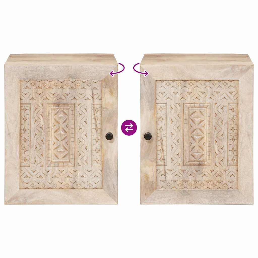 Mobile da Bagno Bianco 38 x 33.5 x 160 cm Legno Massiccio Mango 4018136