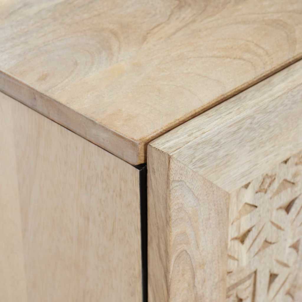 Mobile da Bagno Bianco 38 x 33.5 x 160 cm Legno Massiccio Mango 4018137