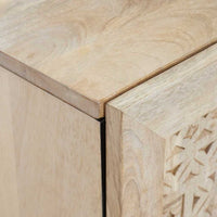 Mobile da Bagno Bianco 38 x 33.5 x 160 cm Legno Massiccio Mango 4018137