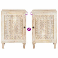 vidaXL Mobile da Bagno Bianco 38 x 33.5 x 160 cm Legno Massiccio Mango