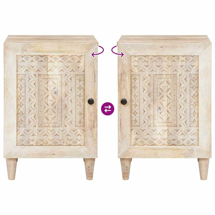 vidaXL Mobile da Bagno Bianco 38 x 33.5 x 160 cm Legno Massiccio Mango