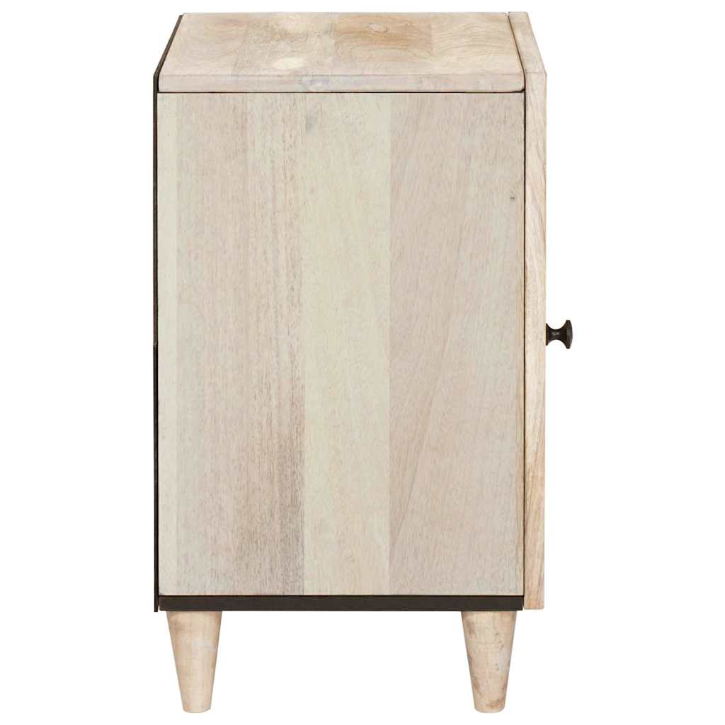 vidaXL Mobile da Bagno Bianco 38 x 33.5 x 160 cm Legno Massiccio Mango