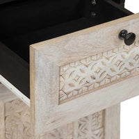 vidaXL Mobile da Bagno Bianco 38 x 33.5 x 160 cm Legno Massiccio Mango