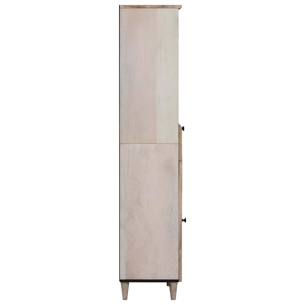 Mobile da Bagno Bianco 38 x 33.5 x 160 cm Legno Massiccio Mango 4018138