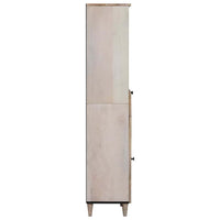 Mobile da Bagno Bianco 38 x 33.5 x 160 cm Legno Massiccio Mango 4018138