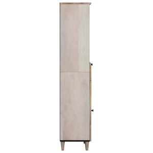 Mobile da Bagno Bianco 38 x 33.5 x 160 cm Legno Massiccio Mango 4018138