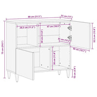vidaXL Credenza Bianco 33.5 x 80 x 75 cm