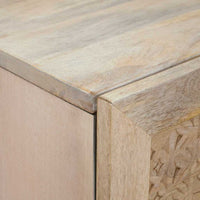 Credenza Bianco 40 x 33 x 110 cm legno massello di mango 4018145