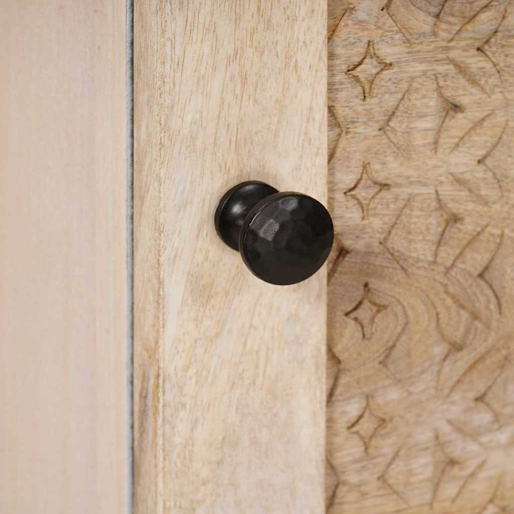 vidaXL Credenza Bianco 40 x 33 x 110 cm legno massello di mango