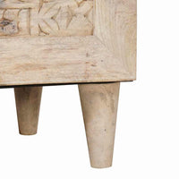 vidaXL Credenza Bianco 40 x 33 x 110 cm legno massello di mango