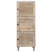 vidaXL Credenza Bianco 40 x 33 x 110 cm legno massello di mango