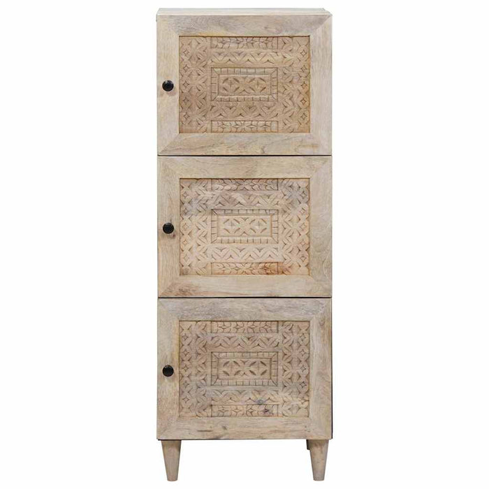 vidaXL Credenza Bianco 40 x 33 x 110 cm legno massello di mango