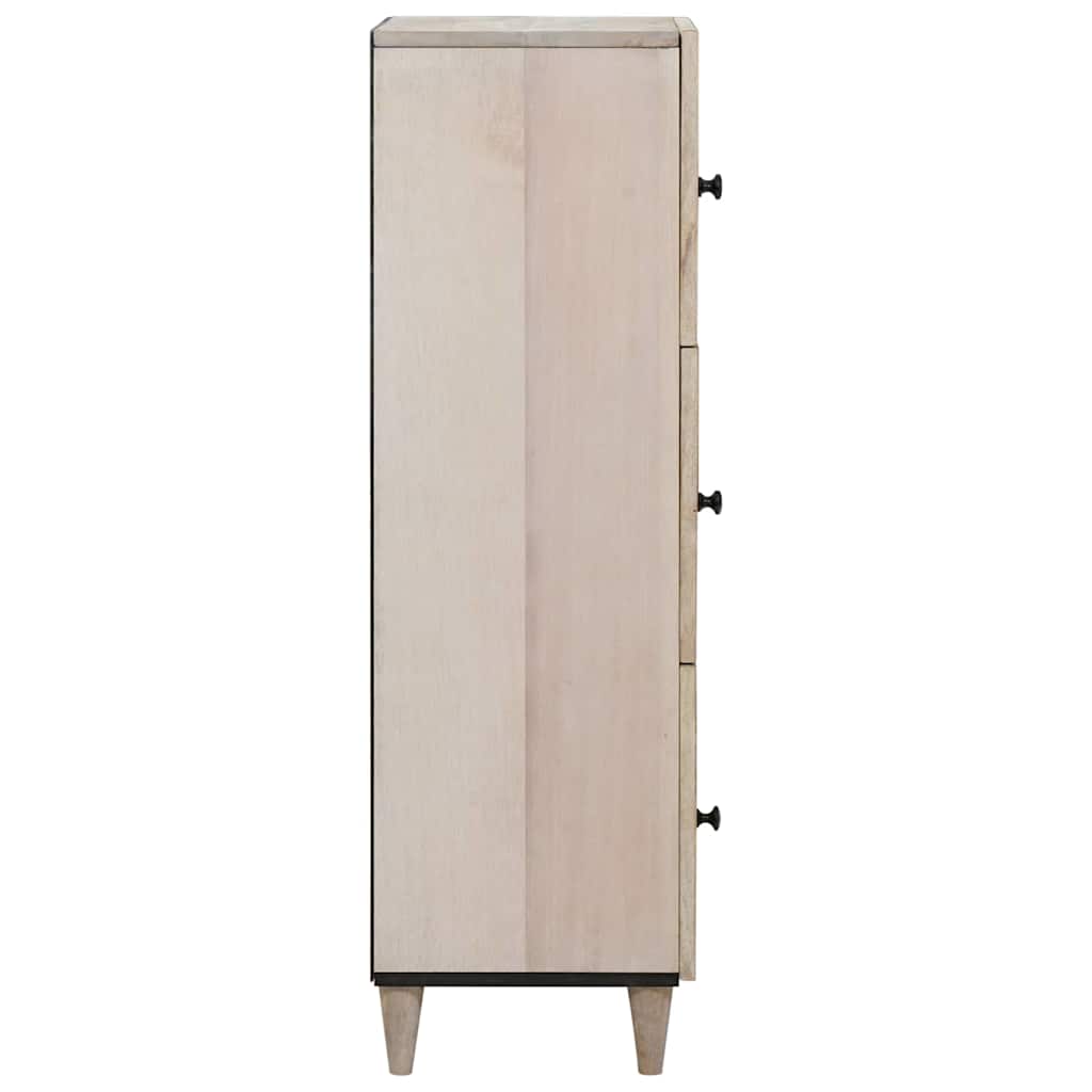 Credenza Bianco 40 x 33 x 110 cm legno massello di mango 4018145