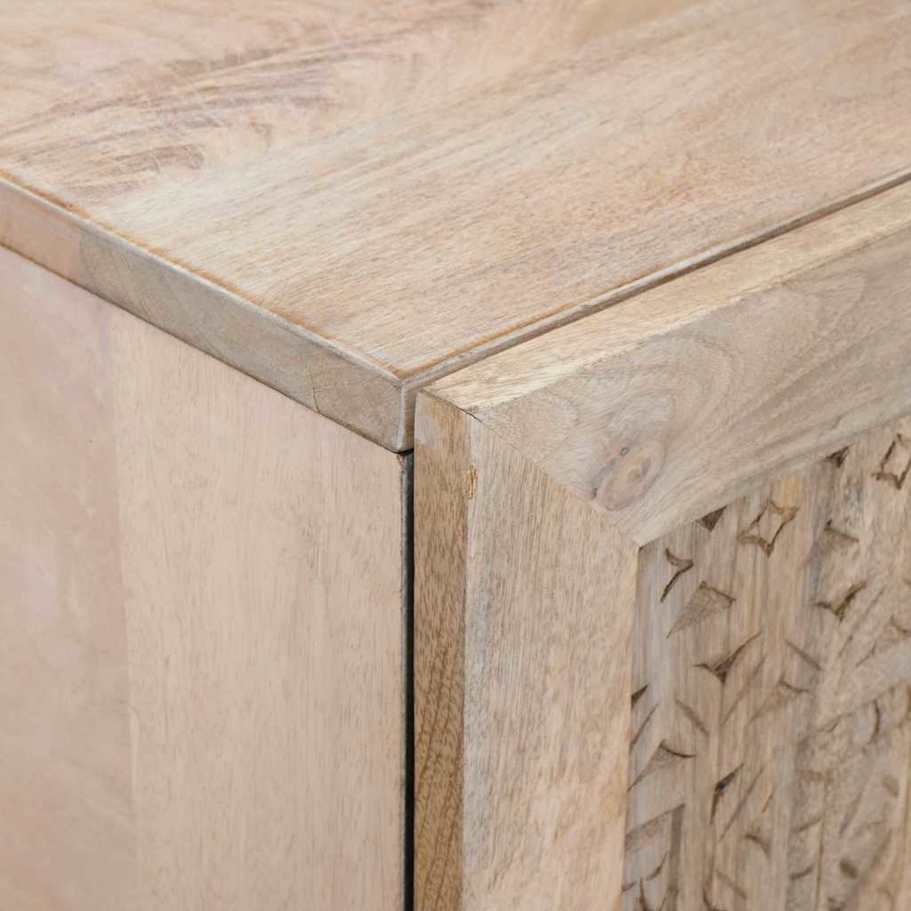 vidaXL Credenza Bianco 60 x 33 x 100 cm legno massello di mango