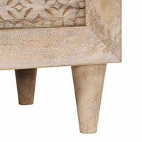 vidaXL Credenza Bianco 60 x 33 x 100 cm legno massello di mango