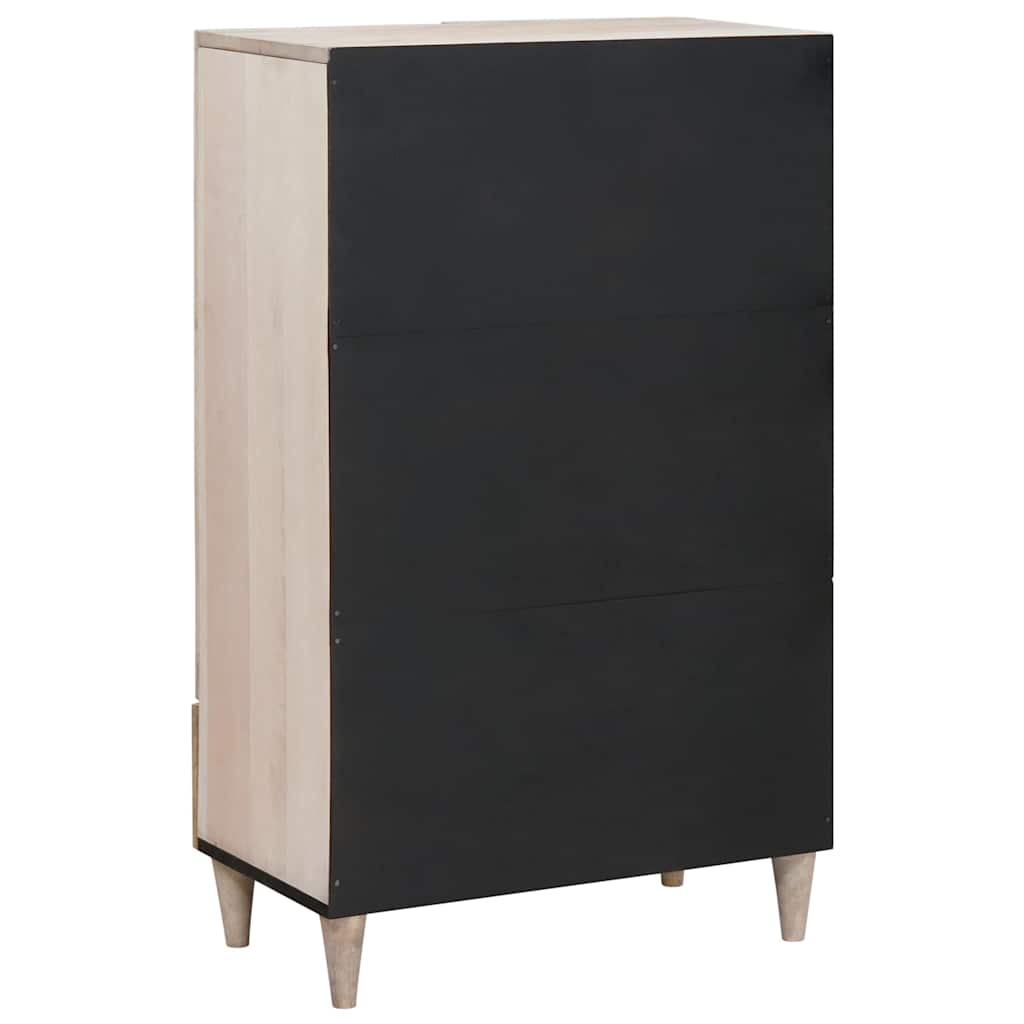 vidaXL Credenza Bianco 60 x 33 x 100 cm legno massello di mango