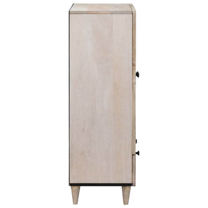 vidaXL Credenza Bianco 60 x 33 x 100 cm legno massello di mango