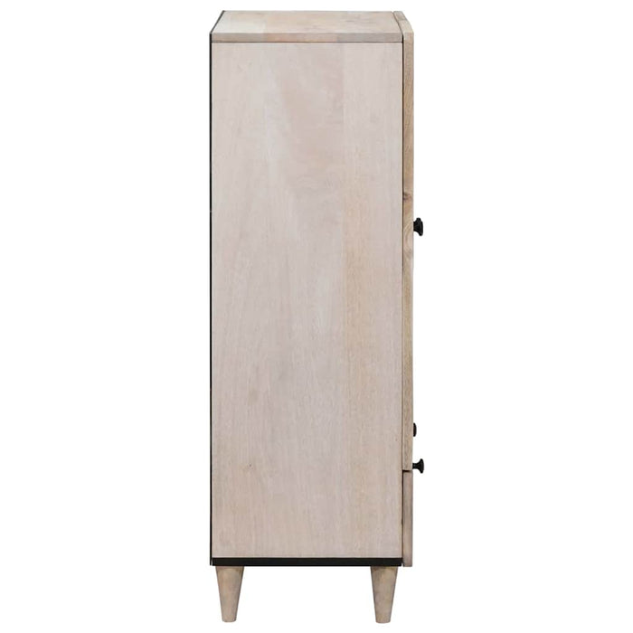 Credenza Bianco 60 x 33 x 100 cm legno massello di mango 4018146