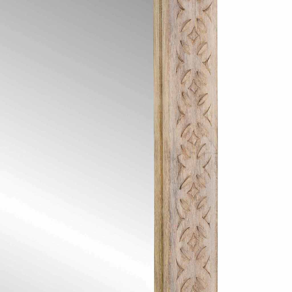 vidaXL Specchio Bianco 57 x 70 x 3 cm legno massello di mango