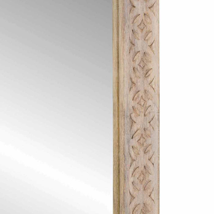 Specchio Bianco 57 x 70 x 3 cm legno massello di mango 4018147