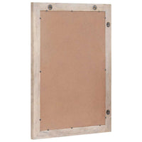 vidaXL Specchio Bianco 57 x 70 x 3 cm legno massello di mango