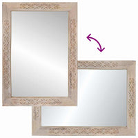 Specchio da bagno-Specchio decorativo Bianco 70 x 50 x 2,5 cm