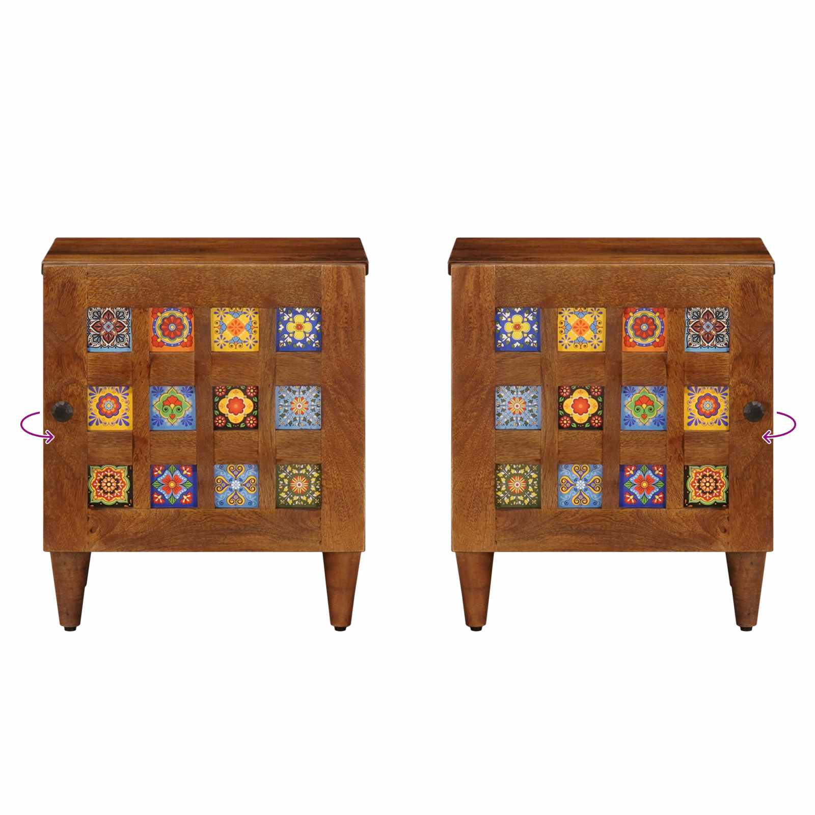 Armadio da Notte 2 pcs Marrone 40 x 33,5 x 46 cm 4018221