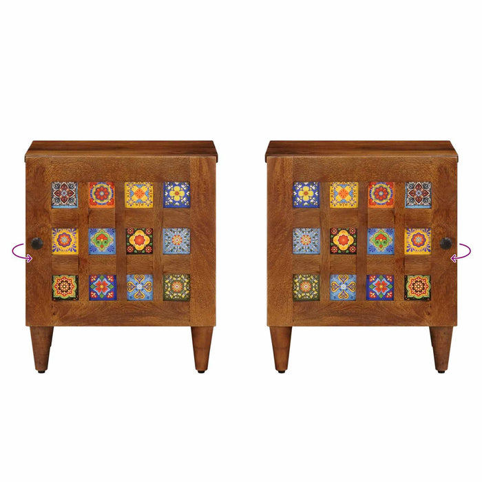 Armadio da Notte 2 pcs Marrone 40 x 33,5 x 46 cm 4018221