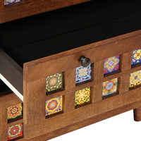 Credenza-Buffet-Armadio da cucina Noce 60 x 33,5 x 75 cm Legno di mango massello 346587