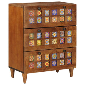 Credenza Noce 60 x 33,5 x 75 cm Legno di mango massello 4018227