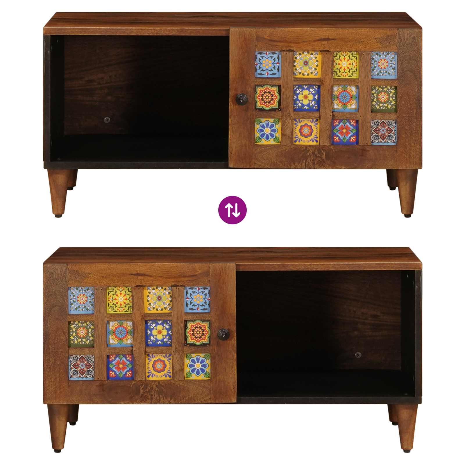 Tavolino da salotto Marrone 80 x 50 x 40 cm 4018228