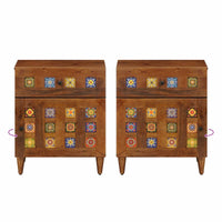 Armadio da Notte con cassetto Marrone 50 x 33 x 60 cm 4018232