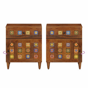 Armadio da Notte con cassetto Marrone 50 x 33 x 60 cm 4018232