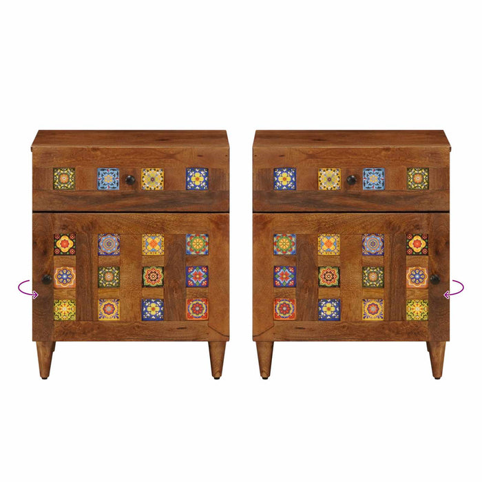 Armadio da Notte con cassetto Marrone 50 x 33 x 60 cm 4018232