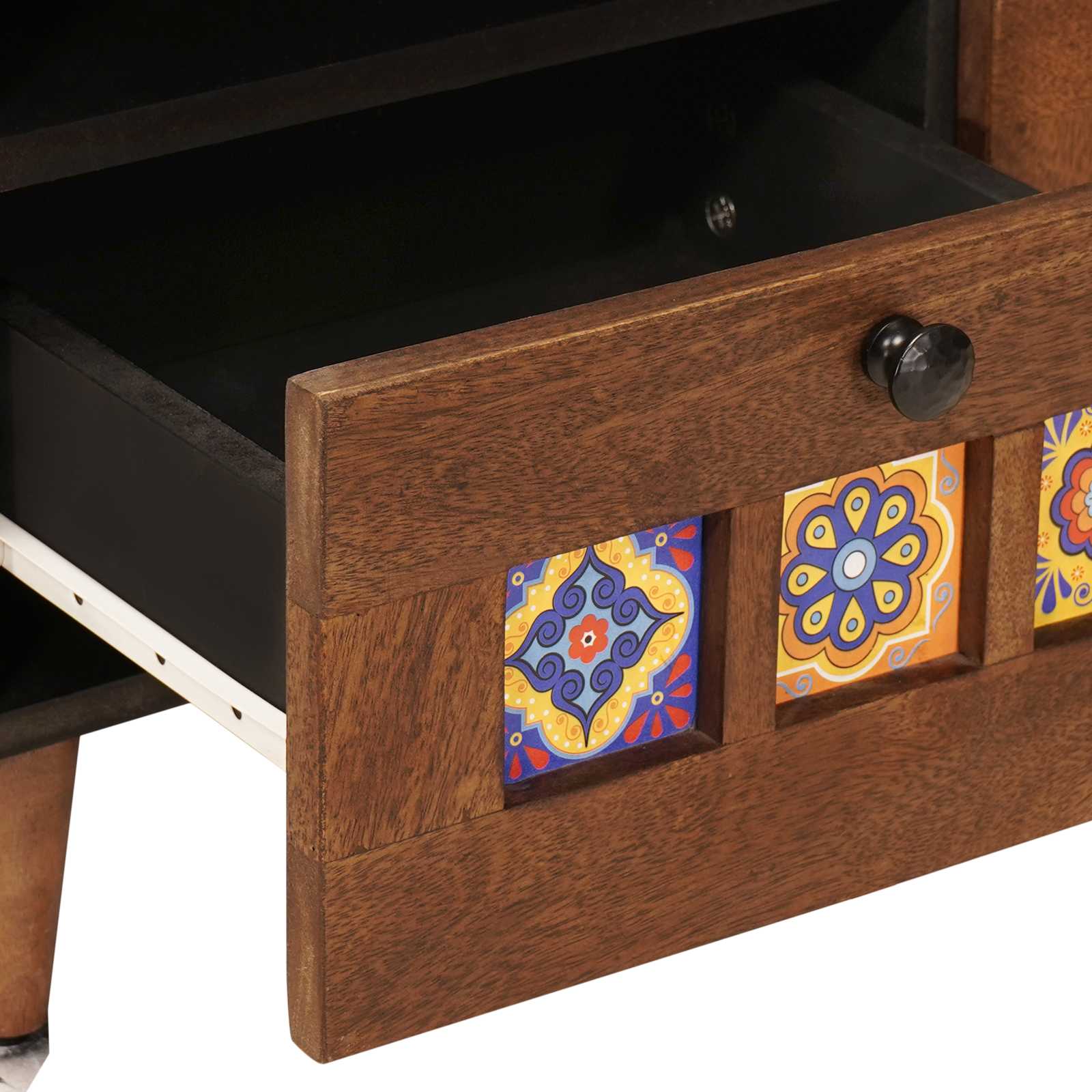 Tavolino da salotto con cassetto Marrone 80 x 54 x 40 cm 4018237