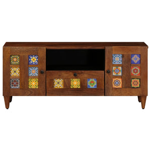 Mobile TV Noce 105 x 33,5 x 46 cm Legno di mango massello 4018238