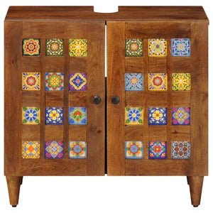 Armadio per Lavabo da Bagno con porta Noce 62 x 33 x 58 cm 4018243