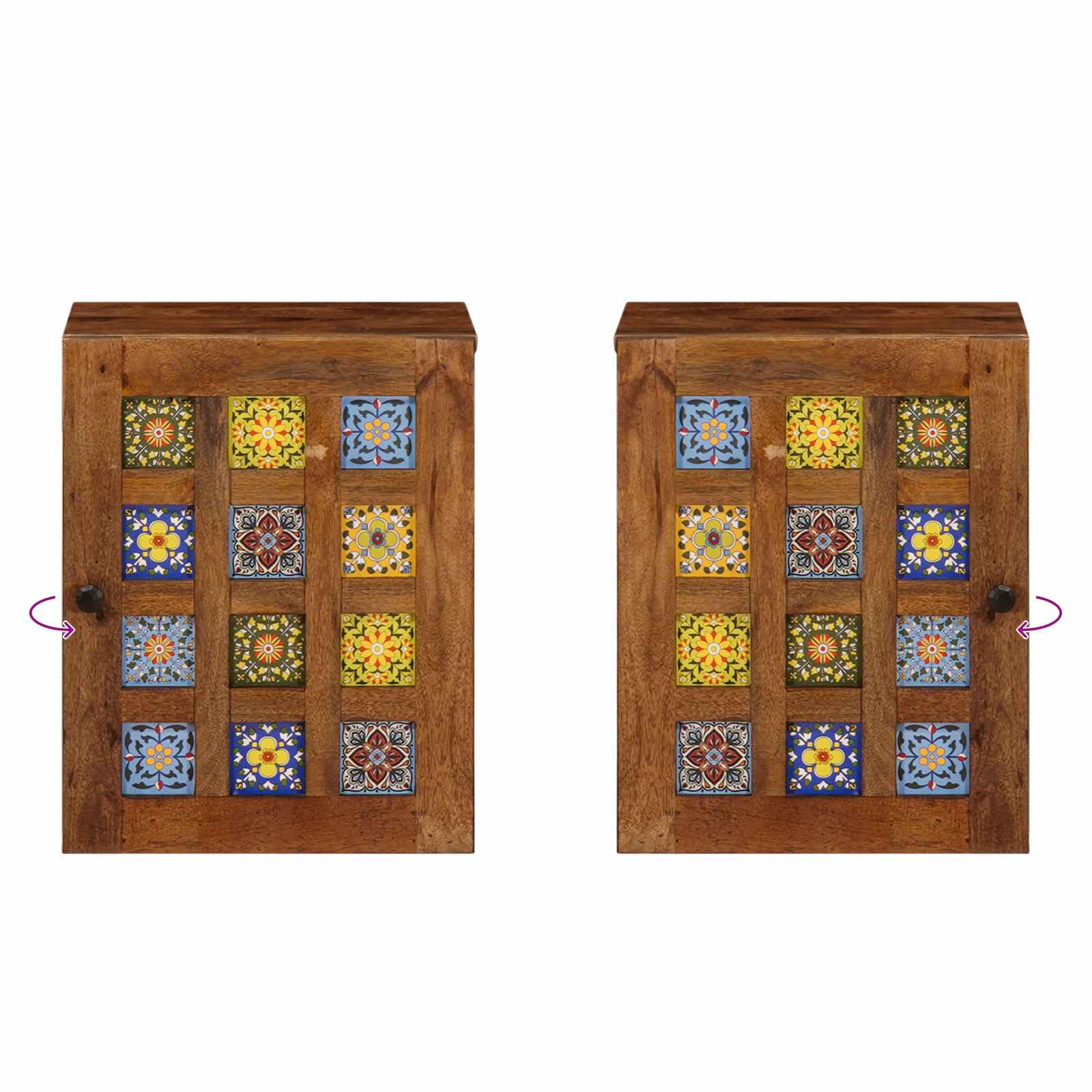 Mobile Appeso da Bagno con archiviazione Noce 38 x 33,5 x 48 cm 4018244